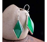 JZWCHQ Earrings for Women, Eardrop Earrings For Women Fashion Thai S Jewelry Diamond Garnet Red EarringsBlue Sandstone, 925