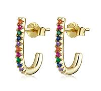 JZWCHQ Earrings Real Asymmetrical Heart Hoop Earrings for Women Earring Gift