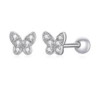 JZWCHQ Earrings Real Asymmetrical Heart Hoop Earrings for Women Earring Gift