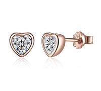 JZWCHQ Earrings Real Asymmetrical Heart Hoop Earrings for Women Earring Gift