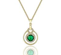 JZWCHQ Fashion Jewelry Round Zircon Pendant Female Silver Pendant - Simple Creative Necklace