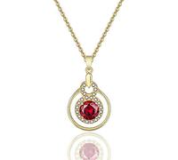 JZWCHQ Fashion Jewelry Round Zircon Pendant Female Silver Pendant - Simple Creative Necklace
