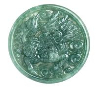 JZWCHQ Feng Shui Wealth Jadeite Kirin Pendant Necklace Authentic Healing Chakra Crystal Reiki Amulet Lucky Wealth Ward Off Evil Spirits Necklace Inspirational Gift for Women Men