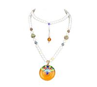 JZWCHQ Feng Shui Yellow Chalcedony Peacock Pendant Wealth Necklace Healing Chakra Crystal Amulet Lucky Wealth Ward Off Evil Spirits Sweater Chain Attract Wealth Money,Style b (Color : Style b)
