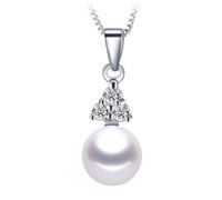 JZWCHQ fine jewelry women natural freshwater pearl necklace pendant best gift with 8-9mm Made in China