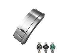 JZWCHQ for 20mm Watch Strap 904L Stainless Steel Glide Folding Buckle WatchBands Watch Strap