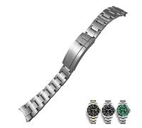 JZWCHQ for 20mm Watch Strap 904L Stainless Steel Glide Folding Buckle WatchBands Watch Strap