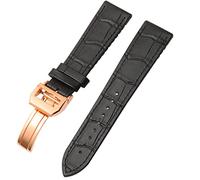 JZWCHQ For Bertofino Pilot Mark 20mm 22mm Watchband Alligator Genuine Leather Silicone Rubber Sole Watch Strap