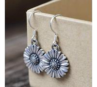 JZWCHQ for chinese style eardrop sterling retro sun flower jewelry literary temperament women fashion earrings