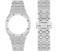 JZWCHQ For GA-2100 GA-2110 Metal Watches Band Case 3rd Generation Watch Strap Stainless Steel Adjustable Replacement Accessories Compatible watch strap