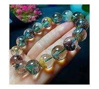 JZWCHQ for Meditation Natural Crystal Bracelet Phantom Ghost Beads 12mm Chakra Reiki Balancing (Color : Multi-colored)