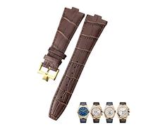 JZWCHQ For Overseas Black Blue Brown Grain Watch Bands 25mm Genuine Convex Interface Watch Strap Origin China