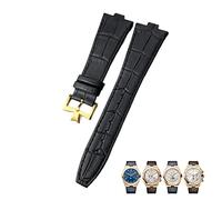 JZWCHQ For Overseas Black Blue Brown Grain Watch Bands 25mm Genuine Convex Interface Watch Strap Origin China