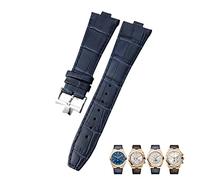 JZWCHQ For Overseas Black Blue Brown Grain Watch Bands 25mm Genuine Convex Interface Watch Strap Origin China