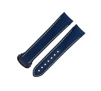 JZWCHQ for Strap AT150 300 De Ville Curved End Watch Band 20mm Yellow Line High Density Nylon Cowhide Watchbands