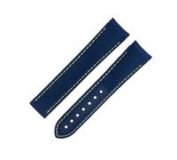 JZWCHQ for Strap AT150 300 De Ville Curved End Watch Band 20mm Yellow Line High Density Nylon Cowhide Watchbands