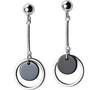 JZWCHQ for women, s925 korean style simple black round earrings female personality geometric one pair