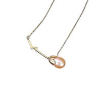 JZWCHQ Freshwater Pearl Pendant Necklace 925 Sterling Silver Jewelry for Women Christmas
