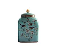 JZWCHQ Funeral Urn for Adult&Pet Ashes,Human Medium and Large Memorial Urns,Handmade Ceramics,Roses and Golden Flower Edge Keepsake/Yellow/Medium