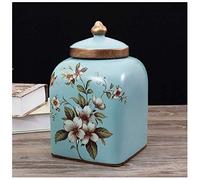 JZWCHQ Funeral Urn for Adult&Pet Ashes，Human Medium and Large Memorial Urns，Handmade Ceramics，Roses and Golden Flower Edge Keepsake/Yellow/Medium