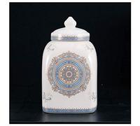 JZWCHQ Funeral Urn for Adult&Pet Ashes，Human Medium and Large Memorial Urns，Handmade Ceramics，Roses and Golden Flower Edge Keepsake/Yellow/Medium