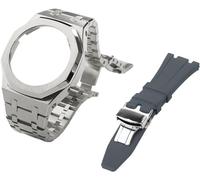 JZWCHQ Gen 5 Metal Watch Case Bezel Strap+Fluororubber Watch Band Combination Set,For GA2100 GA2110 GAB2100 GM2100 Mod Kit for Watch Full