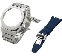 JZWCHQ Gen 5 Metal Watch Case Bezel Strap+Fluororubber Watch Band Combination Set，For GA2100 GA2110 GAB2100 GM2100 Mod Kit for Watch Full