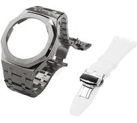 JZWCHQ gen 5 metal watch case bezel strap+fluororubber watch band combination set，for ga2100 ga2110 gab2100 gm2100 mod kit for watch full Origin China
