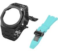 JZWCHQ gen 5 metal watch case bezel strap+fluororubber watch band combination set,for ga2100 ga2110 gab2100 gm2100 mod kit for watch full Origin China
