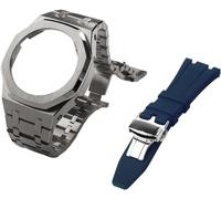 JZWCHQ gen 5 metal watch case bezel strap+fluororubber watch band combination set,for ga2100 ga2110 gab2100 gm2100 mod kit for watch full Origin China