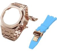 JZWCHQ gen 5 metal watch case bezel strap+fluororubber watch band combination set，for ga2100 ga2110 gab2100 gm2100 mod kit for watch full Origin China