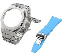 JZWCHQ Gen 5 Metal Watch Case Bezel Strap+Fluororubber Watch Band Combination Set，For GA2100 GA2110 GAB2100 GM2100 Mod Kit for Watch Full