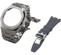 JZWCHQ gen 5 metal watch case bezel strap+fluororubber watch band combination set，for ga2100 ga2110 gab2100 gm2100 mod kit for watch full Origin China
