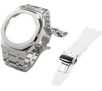 JZWCHQ Gen 5 Metal Watch Case Bezel Strap+Fluororubber Watch Band Combination Set,For GA2100 GA2110 GAB2100 GM2100 Mod Kit for Watch Full