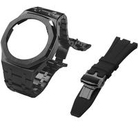 JZWCHQ gen 5 metal watch case bezel strap+fluororubber watch band combination set，for ga2100 ga2110 gab2100 gm2100 mod kit for watch full Origin China
