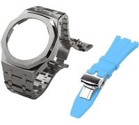 JZWCHQ gen 5 metal watch case bezel strap+fluororubber watch band combination set，for ga2100 ga2110 gab2100 gm2100 mod kit for watch full Origin China