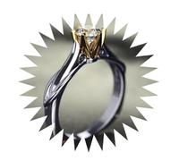 JZWCHQ Girl Products Rings Ring Jewellery Women Men Promise Wedding Classic Six Claw Square Ring Wedding Engagement Gifts