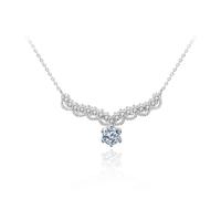 JZWCHQ Girls Accessories Accessories Sika Deer Creative Necklaces for Women 0.5 Moissanite Pendant Necklace for Women Birthday Wedding Bridal Set Jewelry necklace