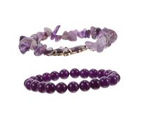 JZWCHQ Girls Accessories Amethyst Bracelet Ladies Letter Beads Clay Beads For Women Beaded Necklace Natural Stone Purple necklace
