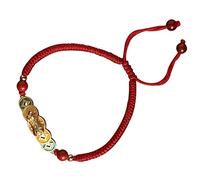 JZWCHQ Girls Accessories Braided String Bracelet with Vintage Chinese Coin Charm Rope Design for Men and Women Unique necklace