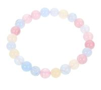 JZWCHQ Girls' jewelry Bead Bracelet for Women Fashion Aesthetic Jewelry Elastic Wristband Unisex Round Beaded Natural Crystal Decor Chic Look accessories