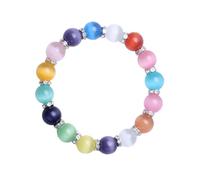 JZWCHQ Girls' jewelry Multicolored Opal Stretch Bracelet Cat Eye Beads Boho Jewelry Bangle for Women accessories