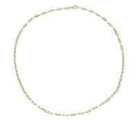 JZWCHQ Gold Silver Color Delicate 925 Sterling Silver Classic Square Link Chain Necklaces For Women Jewelry 46 cm Goud-kleur