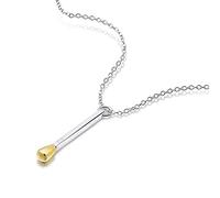 JZWCHQ golden match pendant 100% 925 sterling silver necklace for women& personality silver jewelry birthday gif