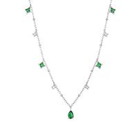 JZWCHQ green crystal tassel water drop bead link chain pendant necklace jewelry for women accessories