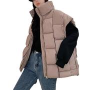 JZWCHQ hixswnu Women's Zip Up Puffer Vest Stand Collar Sleeveless Padded Gilet Bubble Jacket Coat