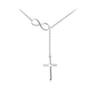 JZWCHQ Infinity Love Necklace With Cross Fashion Chain Necklaces For Women Wedding Jewelry