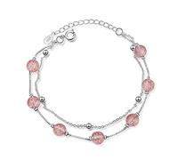 JZWCHQ jewellery Double Layer Crystal Round Bead Charm Bracelet for Women Bracelet &Bangle jewellery