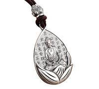 JZWCHQ jewelry 999 Sterling Buddha Necklace Bodhisattva Amulet Pendant Peaceful Health Fashion Jewellery Jewelry for girls