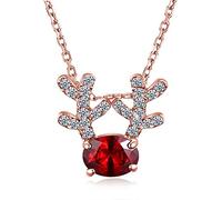 JZWCHQ Jewelry Antler Necklace Zircon